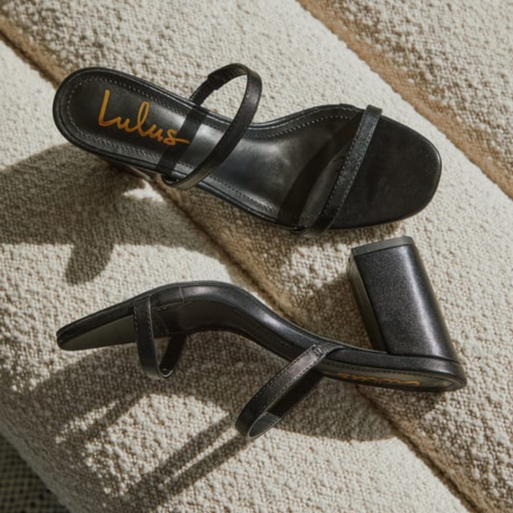 Black High Heel Sandals